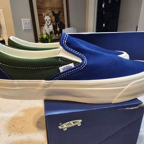 COPY - Vans Slip-On Reissue 98 SP LX BMX Blue Green VN000CSEY7G Mens 10 Skate S… - Picture 4 of 14